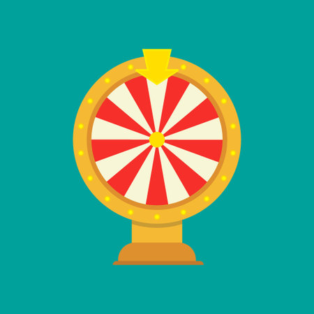 casino roulette wheel vector illustration flat design icon isolated on backgroundのイラスト素材