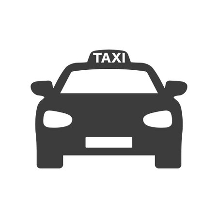Taxi car icon. Simple illustration of taxi car vector icon for webのイラスト素材