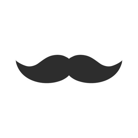 Mustache icon vector. Hipster illustration sign. Barber symbol or logo.のイラスト素材