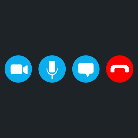 Set of video and audio icons. Vector illustration in flat style.のイラスト素材