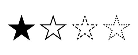 Star collection. Star vector icons.のイラスト素材