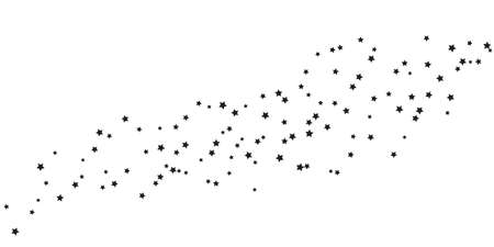 Stars on a white background. Black star shooting with an elegant star. Meteoroid, comet, asteroid, stars.のイラスト素材