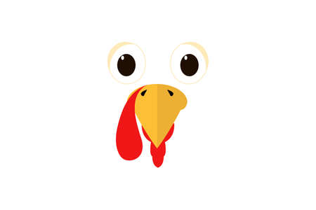 turkey thanksgiving character funny humor colorful animalsのイラスト素材