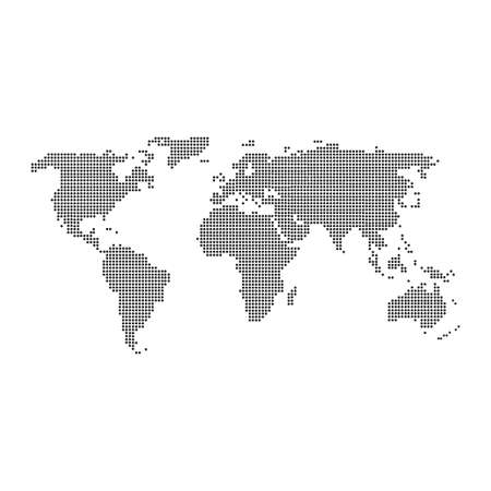Dotted world map on white backのイラスト素材