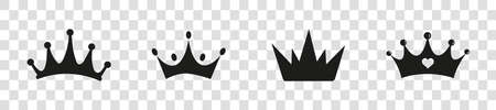 Crown icons set. Crown symbol collection. Vector illustrationのイラスト素材