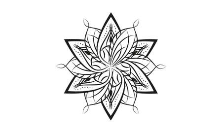 Single line flowers set stock illustrationのイラスト素材