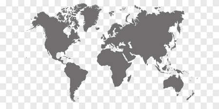 Detailed World Map with Countries stock illustrationのイラスト素材