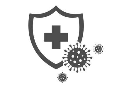 immune from flu germ icon, virus protection,のイラスト素材