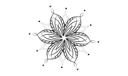 Single line flowers set stock illustrationのイラスト素材