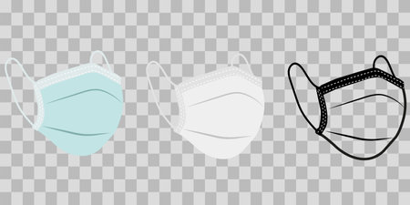 Medical Mask Realistic Vector Illustration stock illustrationのイラスト素材