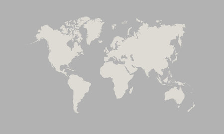 World map isolated on gray background. Vector illustration. Eps 10.のイラスト素材