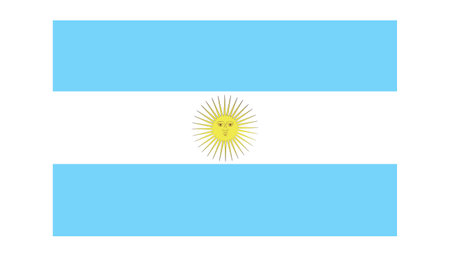 Argentinian flag.のイラスト素材