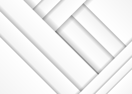 3D white paper layers abstract vector background with space for text and message modern artwork design. Paper art conceptのイラスト素材