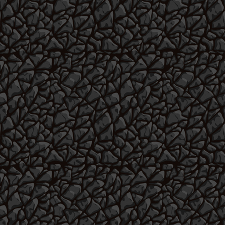 Closeup vector seamless texture of black leather. Can be used as a print for fabrics, and graphic design. Animal skin backround.のイラスト素材