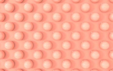 Minimal christmas background. Pastel colored xmas tree decoration balls 3d rendering, simple...