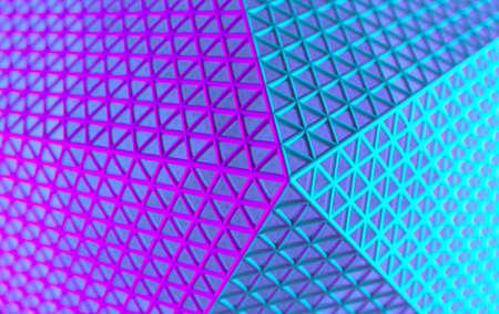 Abstract lines structure. Detailed geometrical ornament. Fantasy fractal texture. 3d rendering, neon...