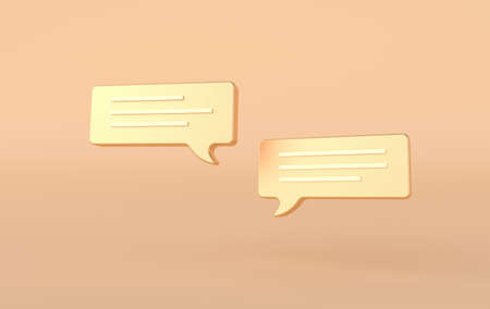 Chat bubbles 3d rendering. Concept of social media comments, messages, SMS.