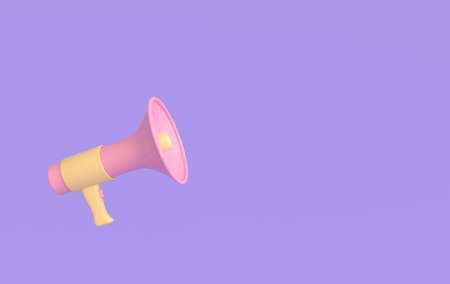 3d rendering loudspeaker, megaphone, service for influencer advertising concept.の写真素材