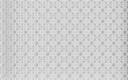 Arabic white geometric pattern, muslim holiday Eid al Adha ornament background. Ramadan arabesque 3d render illustrationの写真素材