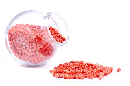 Red pepper in the glass potの写真素材