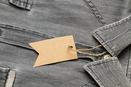 Jean shirt with a label
