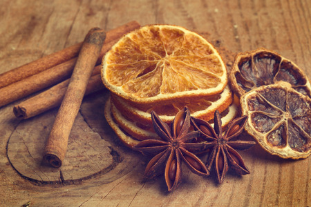 Star anise, dried citrus and cinnamon rolls