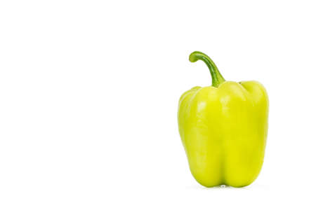 Light green pepper isolated on a white background with copy space