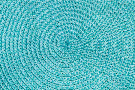 Turquoise table mat in a close up viewの写真素材