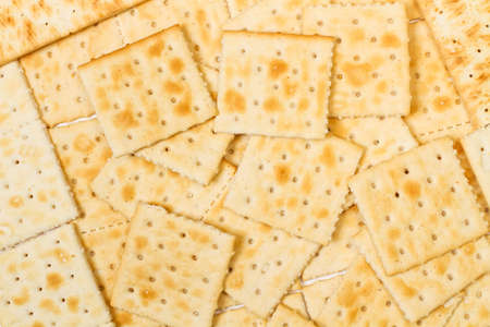 A lot of crackers biscuits in a top view