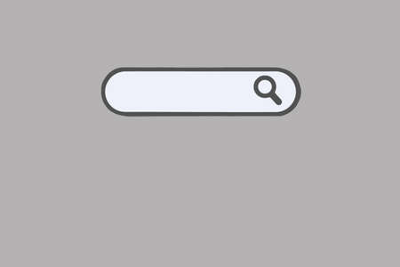 Blank search bar on a gray background with copy space
