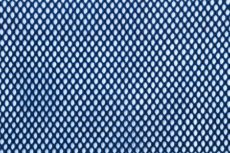 Detail of a blue net cloth in a close up view