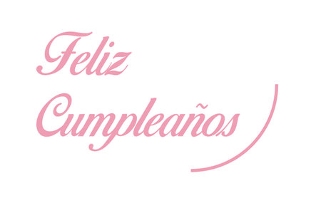 Pink happy birthday sign on a white background (Trans: Happy Birthday)のイラスト素材