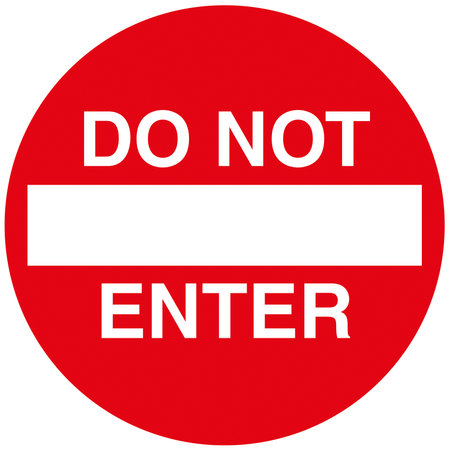 Do not enter red sign on a white backgroundのイラスト素材