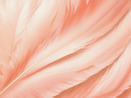 Pastel colored feathers in a close up viewの素材