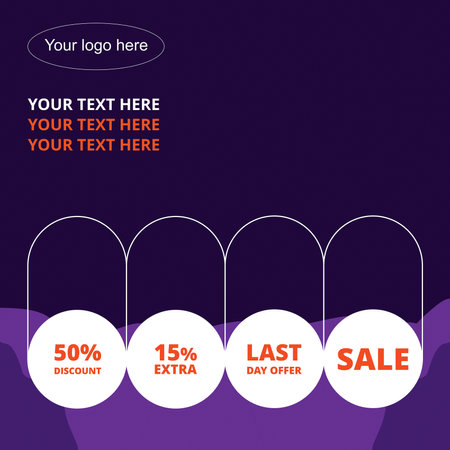 Square blue and purple template background for products with copy spaceのイラスト素材