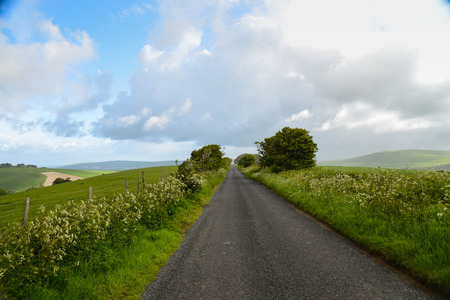 Landscape view over country side roadの写真素材