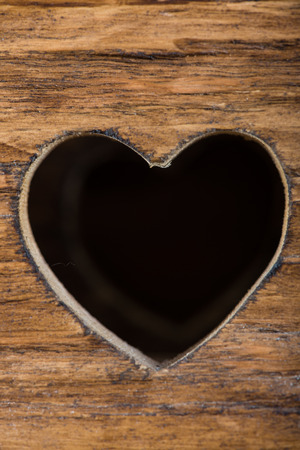 heart shape rustic weathered wooden の写真素材