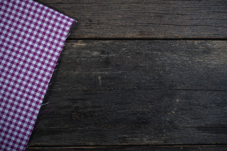 Kitchen cloth on rustic wood background templateの写真素材