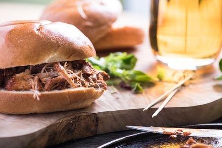traditional pub meal, pulled porkの写真素材