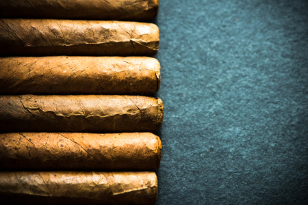 Cigars border background with copy space