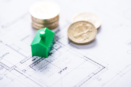 saving money for new home concept backgroundの写真素材