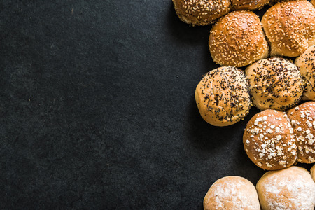 Artisan bakery border background with copy space for product list or ingredientsの写真素材