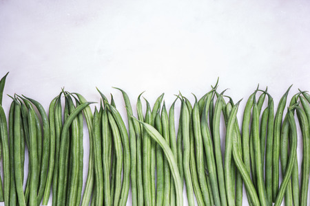 Bunch of fresh green beans stringsの写真素材