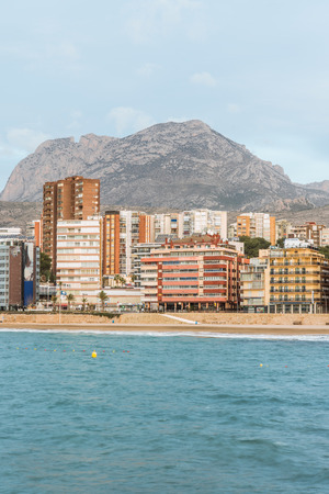Vacation and tourist resort skyscrapers in Benidorm,Alicante,Spain. main holiday destination for British tourist.のeditorial素材