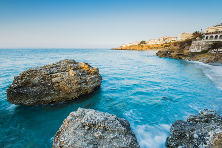 Coast in Nerja, Malaga province, Spainの写真素材