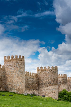 Defence towers of Avila,Spainのeditorial素材