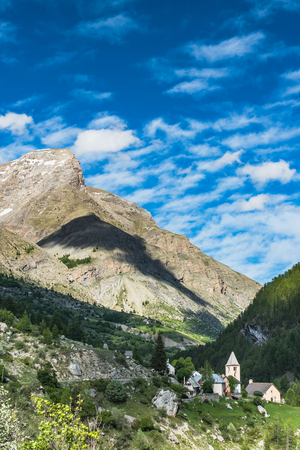 Alpine village in Alps,France.の写真素材