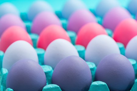 Shades of ultraviolet eggs in creative pattern.の写真素材