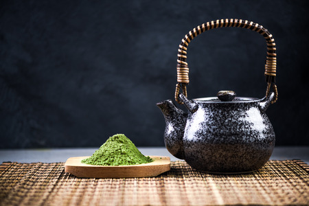 Japanese Matcha green tea drinking ceremonyの写真素材