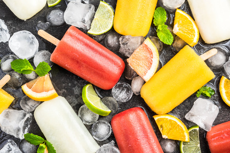 Homemade healthy and refreshing ice cream..の写真素材